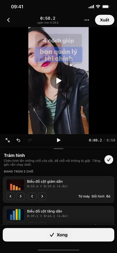 Các mẩu trám trên video